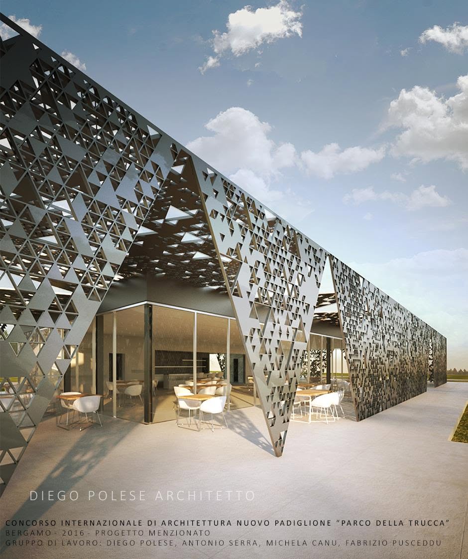 Rendering del padiglione Parco della Trucca, progetto menzionato